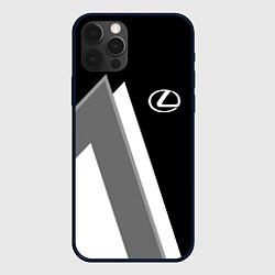 Чехол для iPhone 12 Pro Лексус - спортивный серый, цвет: 3D-черный