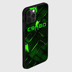 Чехол для iPhone 12 Pro CSGO green abstract elements, цвет: 3D-черный — фото 2