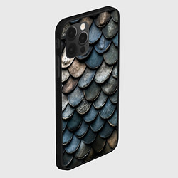 Чехол для iPhone 12 Pro Чешуя тёмного дракона, цвет: 3D-черный — фото 2