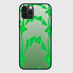 Чехол для iPhone 12 Pro Растительный паттерн, цвет: 3D-черный