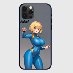 Чехол для iPhone 12 Pro Аниме девушка из фалаут, цвет: 3D-черный