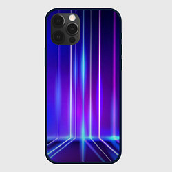 Чехол для iPhone 12 Pro Neon glow - vaporwave - strips, цвет: 3D-черный