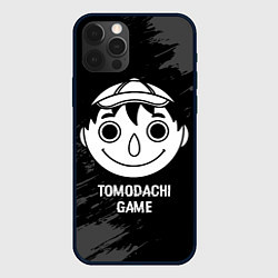Чехол для iPhone 12 Pro Tomodachi Game glitch на темном фоне, цвет: 3D-черный