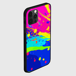 Чехол для iPhone 12 Pro Красочная абстрактная композиция, цвет: 3D-черный — фото 2
