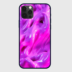 Чехол для iPhone 12 Pro Розовая слизь, цвет: 3D-черный