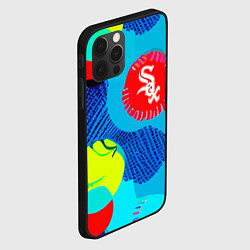 Чехол для iPhone 12 Pro Chicago White Sox - baseball team, цвет: 3D-черный — фото 2