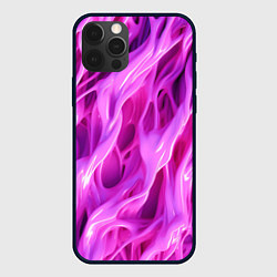 Чехол для iPhone 12 Pro Розова ткань текстуры, цвет: 3D-черный