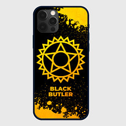 Чехол для iPhone 12 Pro Black Butler - gold gradient, цвет: 3D-черный