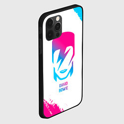 Чехол для iPhone 12 Pro David Bowie neon gradient style, цвет: 3D-черный — фото 2