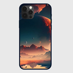 Чехол для iPhone 12 Pro Планета в далеком космосе, цвет: 3D-черный