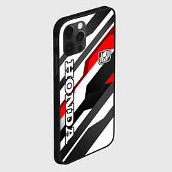 Чехол для iPhone 12 Pro Honda - red and white, цвет: 3D-черный — фото 2
