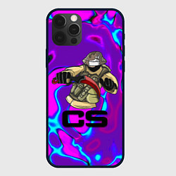 Чехол для iPhone 12 Pro Cs go neon skin, цвет: 3D-черный