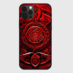Чехол для iPhone 12 Pro Скандинавский орнамент викингов, цвет: 3D-черный