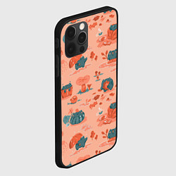 Чехол для iPhone 12 Pro Осенние лягушки, цвет: 3D-черный — фото 2