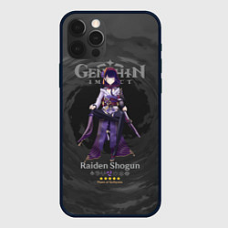 Чехол для iPhone 12 Pro Raiden Genshin Impact, цвет: 3D-черный