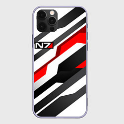 Чехол для iPhone 12 Pro Mass effect - white uniform n7, цвет: 3D-светло-сиреневый