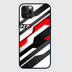 Чехол iPhone 12 Pro Mass effect - white uniform n7