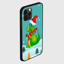 Чехол для iPhone 12 Pro Дракон новогодний 2024, цвет: 3D-черный — фото 2