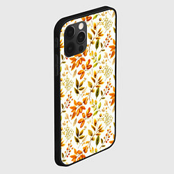 Чехол для iPhone 12 Pro Осенние листья и желуди, цвет: 3D-черный — фото 2