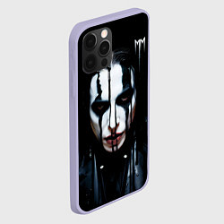 Чехол для iPhone 12 Pro Мэрилин Мэнсон - Брайан Хью Уорнер, цвет: 3D-светло-сиреневый — фото 2