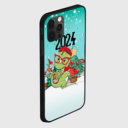 Чехол для iPhone 12 Pro Дракончик у елки, цвет: 3D-черный — фото 2