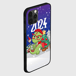 Чехол для iPhone 12 Pro Дракончик у елки, цвет: 3D-черный — фото 2