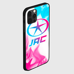 Чехол для iPhone 12 Pro JAC neon gradient style, цвет: 3D-черный — фото 2