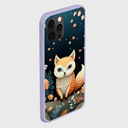 Чехол для iPhone 12 Pro Фэнтезийная лисичка в лесу фолк-арт, цвет: 3D-светло-сиреневый — фото 2