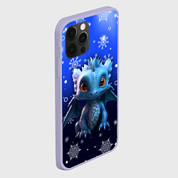 Чехол для iPhone 12 Pro Малыш дракон, цвет: 3D-светло-сиреневый — фото 2