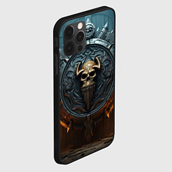 Чехол для iPhone 12 Pro Викингский герб, цвет: 3D-черный — фото 2