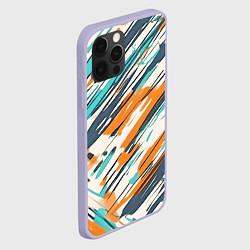 Чехол для iPhone 12 Pro Абстракция разноцветная, цвет: 3D-светло-сиреневый — фото 2
