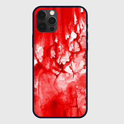 Чехол для iPhone 12 Pro Кровь на белом, цвет: 3D-черный