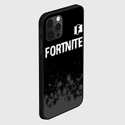 Чехол для iPhone 12 Pro Fortnite glitch на темном фоне посередине, цвет: 3D-черный — фото 2