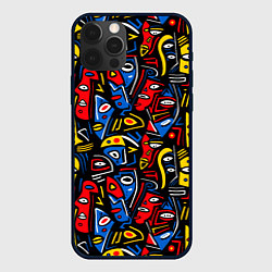 Чехол для iPhone 12 Pro Африканский мотив, цвет: 3D-черный