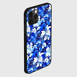 Чехол для iPhone 12 Pro Голубой цветник, цвет: 3D-черный — фото 2