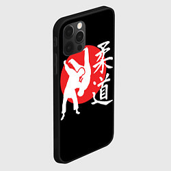 Чехол для iPhone 12 Pro Боевой бросок дзюдо, цвет: 3D-черный — фото 2