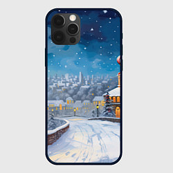 Чехол для iPhone 12 Pro Москва новый год, цвет: 3D-черный