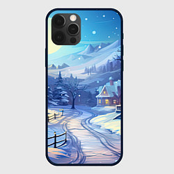 Чехол iPhone 12 Pro Зимняя новогодняя деревня