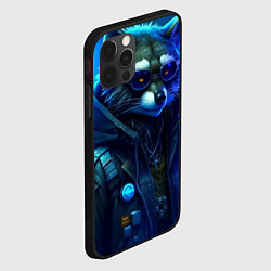 Чехол для iPhone 12 Pro Енот киберпанк от ai, цвет: 3D-черный — фото 2