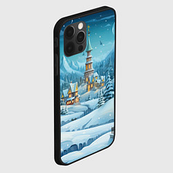 Чехол для iPhone 12 Pro Новый год в городе, цвет: 3D-черный — фото 2
