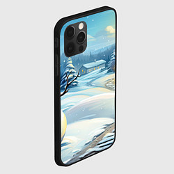 Чехол для iPhone 12 Pro Зима новый год, цвет: 3D-черный — фото 2