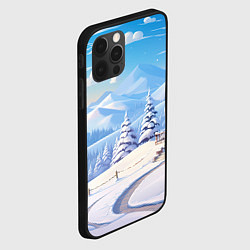 Чехол для iPhone 12 Pro Снежный новогодний денек, цвет: 3D-черный — фото 2