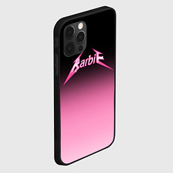 Чехол для iPhone 12 Pro Барби - стиль металлики: градиент, цвет: 3D-черный — фото 2