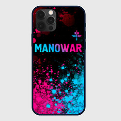 Чехол для iPhone 12 Pro Manowar - neon gradient посередине, цвет: 3D-черный