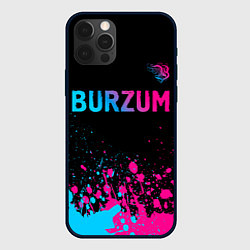 Чехол для iPhone 12 Pro Burzum - neon gradient посередине, цвет: 3D-черный