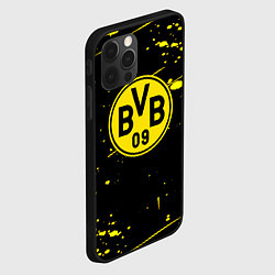 Чехол для iPhone 12 Pro Borussia yellow splash, цвет: 3D-черный — фото 2