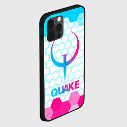 Чехол для iPhone 12 Pro Quake neon gradient style, цвет: 3D-черный — фото 2