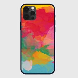 Чехол для iPhone 12 Pro Спектр акварели, цвет: 3D-черный