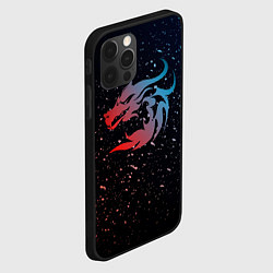 Чехол для iPhone 12 Pro Дракон млечный путь, цвет: 3D-черный — фото 2