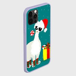 Чехол для iPhone 12 Pro Лама - альпака с подарком, цвет: 3D-светло-сиреневый — фото 2